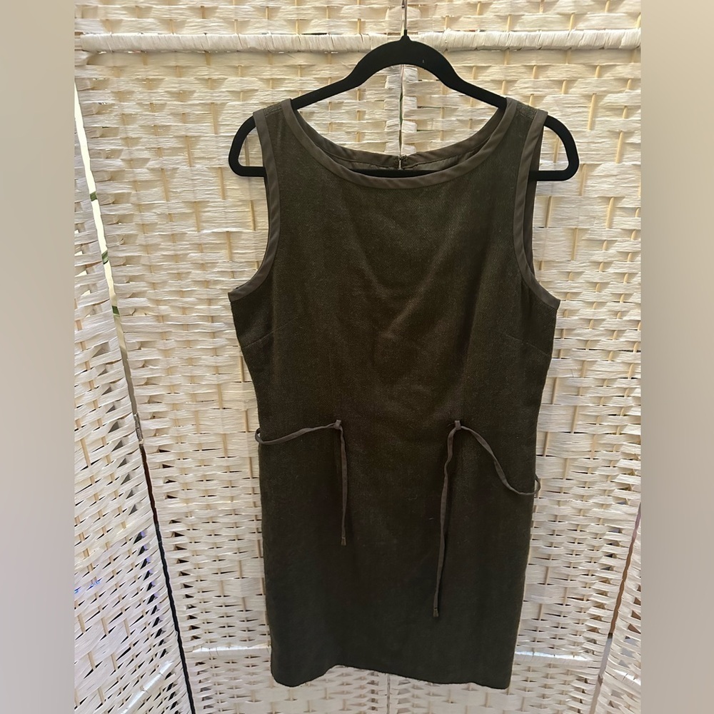 Bob Mackie Studio army green tweed size 10 sleeveless